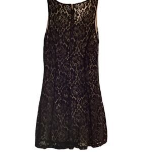 Pre-owned Ginger G Dress Small Black Floral Lace Fit & Flare Black